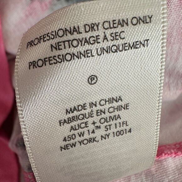 Alice + Olivia Pink and Black Tie-Dye Top And Pant Set Top Size M Pant Size S - Picture 13 of 16